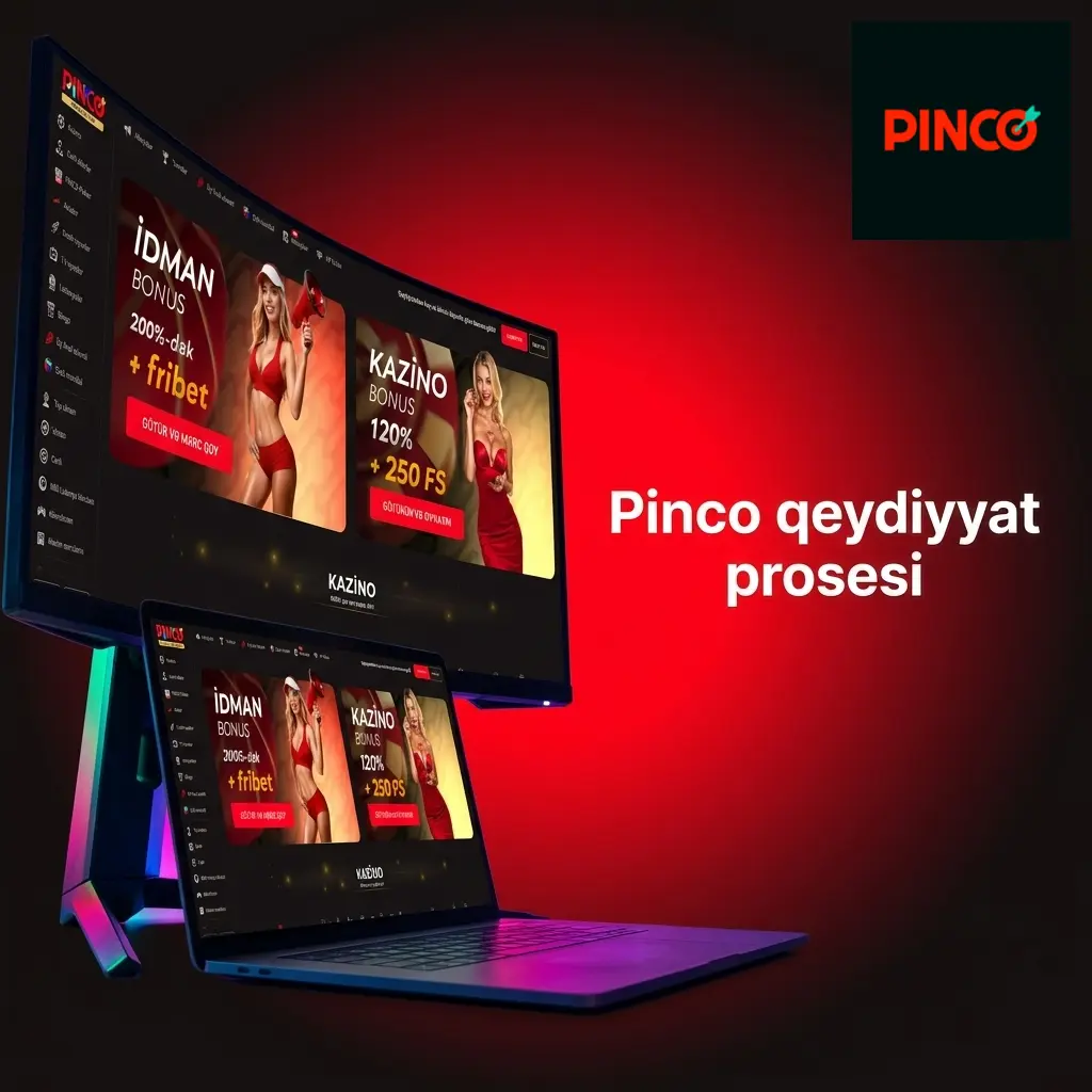 Pinco qeydiyyat prosesi üçün telefon, e-poçt, valyuta və parol daxil edilən hesab yaratma forması