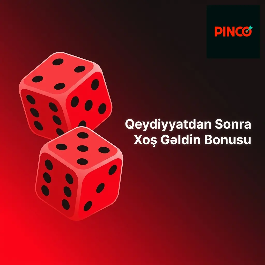 Pinco qeydiyyatdan sonra 120% bonus, 250FS və idman mərc kampaniyası təklifini göstərən bonus kartı